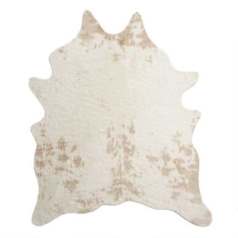 Ivory Printed Faux Cowhide Area Rug | World Market Faux Cowhide Rug, Faux Hide Rug, Faux Cowhide, Floor Runners, Atlanta Homes, Hide Rug, Cowhide Rug, Rug White, Shopping World