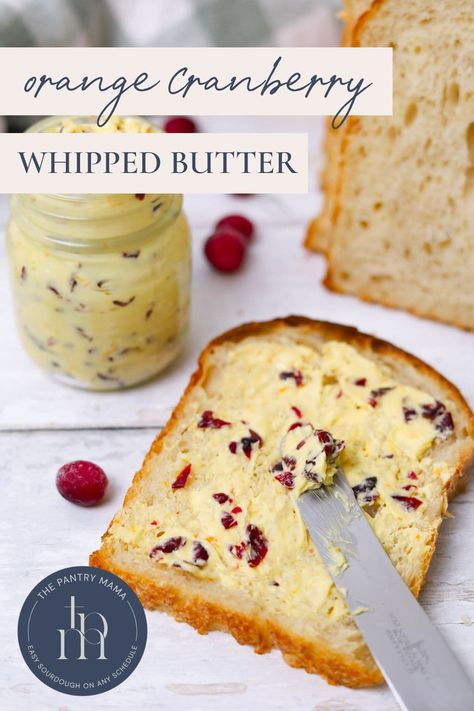 Whipped Cranberry Orange Butter Cranberry Honey Butter Taste Of Home, Cranberry Orange Honey Butter, Whipped Cranberry Butter, Orange Cranberry Butter, Cranberry Orange Honey Butter Recipe, Cranberry Orange Butter, Cranberry Butter, Flavored Butters, Orange Butter