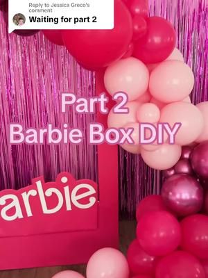 Can make a Barbie box with me for less than $50. Part one! Easy diy ba... | Barbie Box | TikTok Barbie Box Diy, Barbie Box, Box Tutorial, Box Diy, Barbie Birthday, Easy Diy, Balloons, Rose Gold, Birthday