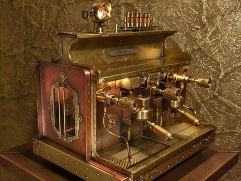 Steampunk Cafe, Turkish Coffee Recipe, Steampunk Coffee, Professional Coffee Machine, Cafe Expresso, Percolator Coffee Pot, Cappuccino Maker, Coffee Industry, Percolator Coffee