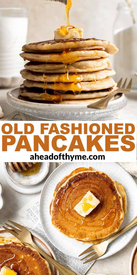 Homemade Easy Pancakes, Cinnamon Pancakes Easy, Make Ahead Pancake Batter, Homemade Pancakes Easy, Easy Pancakes From Scratch, Simple Pancake Recipe, Easy Pancake Batter, Old Fashioned Pancake Recipe, Old Fashioned Pancakes