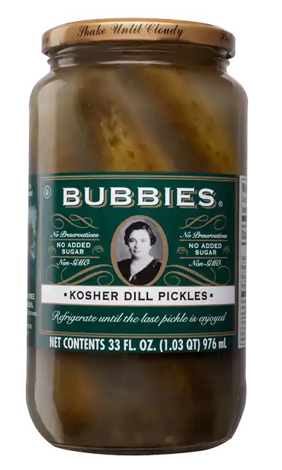 Bubbies | Home Kosher Pickles, Kosher Dill Pickles, Salt Brine, Fermented Sauerkraut, Best Pickles, Pickles Recipe, Fermented Pickles, Pickle Chips, Pickle Butter