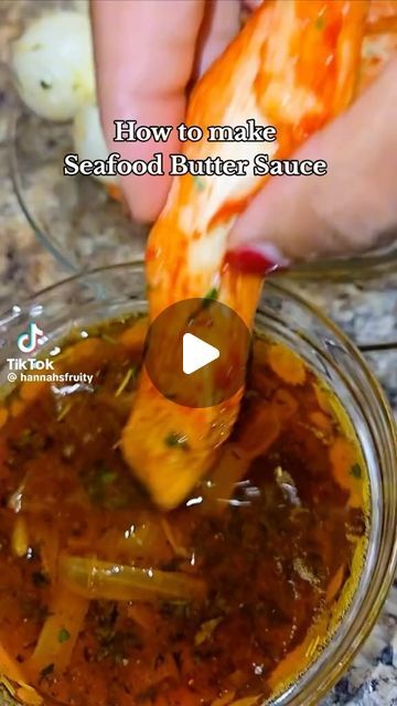 Seafood Network🦞🦐🦀🦑🐙🍤 on Instagram: "Seafood butter sauce recipe 
🎥 hannahsfruity

I prefer real crab 🦀 but that sauce looks 🔥" Crab Meat Butter Sauce, Seafood Butter Sauce, Crab Butter, Crab Butter Sauce Recipe, Crab Sauce For Crab Boil, Crab Sauce, Sauce For Crab Legs Dipping, Seafood Boil Recipes Sauces, Red Crab Juicy Seafood Sauce Recipe