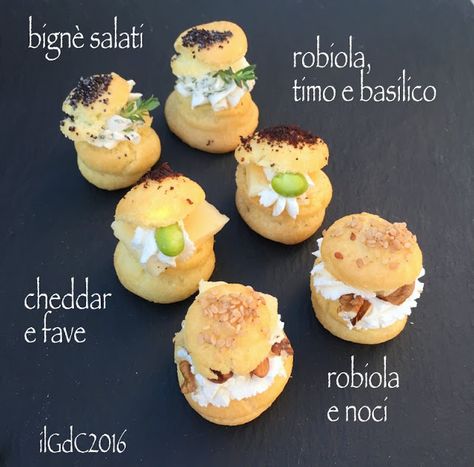 il giardino dei ciliegi: Per l'aperitivo: bignè salati misti gluten free Mini Antipasti, Cold Party Appetizers, Top Appetizers, Picky Toddler Meals, Mini Appetizers, Baby Finger Foods, Homemade Baby Foods, Party Finger Foods, Finger Food Appetizers