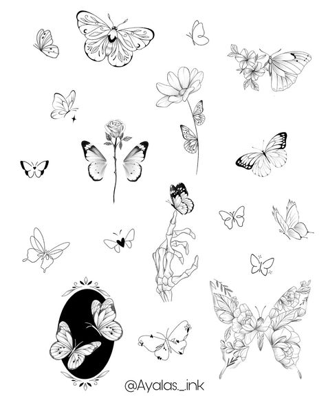 Flash Butterfly Tattoos Starting at $50: Discover our collection of ready-to-ink designs and find the one that resonates with you! 🦋 #ButterflyTattoo #FineLineTattoo #Tattoart #InkInspiration #TattooDesign Flower With Butterfly Tattoo, Minimalistic Butterfly Tattoo, Two Butterflies Tattoo, Minimalistic Butterfly, Flower With Butterfly, Butterfly Tattoos, Fine Line Tattoos, Butterfly Tattoo, Tatting