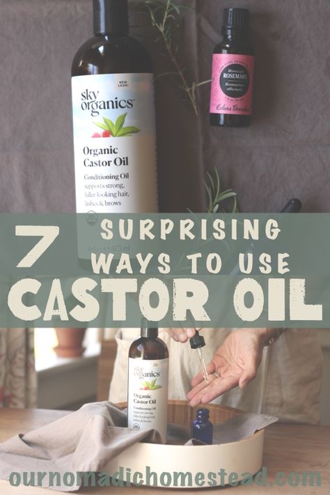 7 Surprisingly Beneficial Ways To Use Castor Oil - Our Nomadic Homestead Ways To Use Castor Oil, Frankensence And Castor Oil Recipe, How To Use Castor Oil, Castor Oil Recipes, Castor Oil On Face Overnight, Uses For Castor Oil, Best Castor Oil, Castor Oil Benefits Skin, Castor Oil For Face