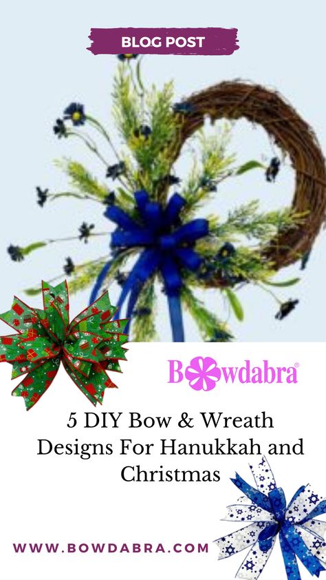 Easy Hair Bows, Funky Bow, Christmas Home Decor Ideas, Bow Wreath, Wreath Making Supplies, Gift Wrapping Bows, Diy Presents, Pet Bows, Wreath Making