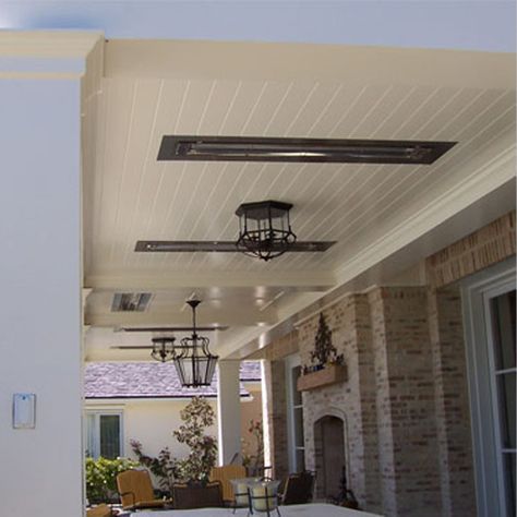 Infratech Heaters Porch Heater, Porch Ceiling, Radiant Heaters, Wooden Gazebo, Patio Heaters, Roof Architecture, Outdoor Heaters, Patio Roof, Pergola Kits