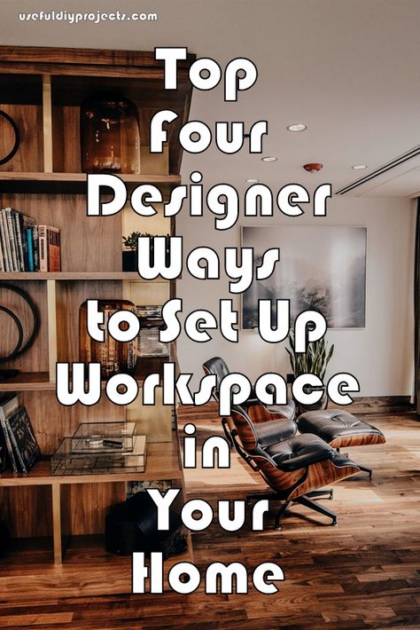 The design of your workstation at home affects your productivity and comfort. It must also consider other activities that happen in the home. Workstation At Home, Workspace At Home, Home Workspace, Best Home, Work Space, Home Goods, Bookcase, At Home, Shelves