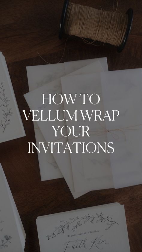 Esther (Ettie) Kim on Instagram: "How to vellum wrap your invitations: 1) Measure out how wide you want the left flap to be and use a scoring board to get a clean score…" Scoring Board, Vellum Wrap, Folded Wedding Invitation, Black Envelopes, Bone Folder, Be Careful, Wedding Themes, Soft Black, The Edge