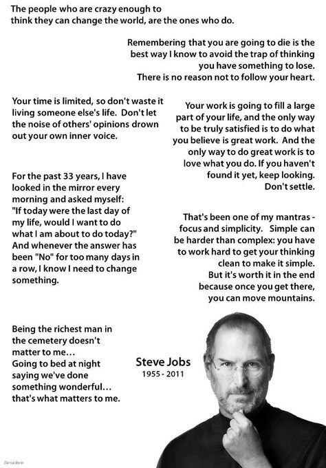 12+1 Inspirational Quotes From Steve Jobs -PositiveMed | Positive Vibrations in Health Jobs Quotes, Steve Jobs Quotes, Startup Quotes, Job Quotes, Steve Job, Senior Quotes, Dale Carnegie, Life Quotes Love, Open Doors