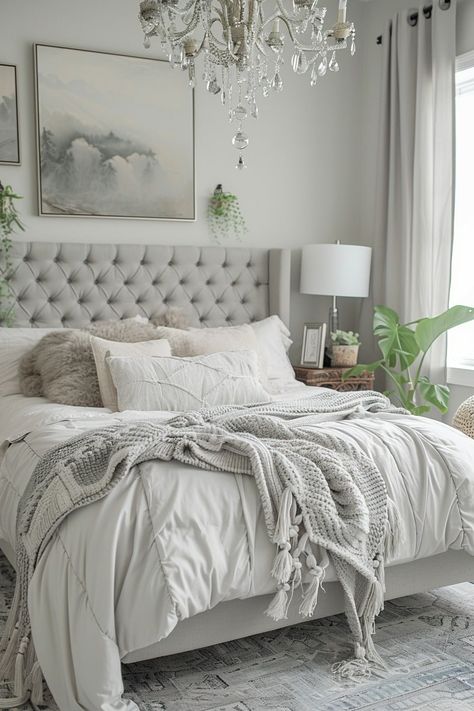 29 Grey Boho Bedroom Decor Ideas | Gray Bed Frame Bedroom Ideas, Grey Boho Bedroom, Bedroom Inspo Grey, Bedroom Nooks, Girls Bedroom Grey, Boho Bedroom Decor Ideas, Grey Boho, Grey Bed Frame, Grey Bedroom Decor