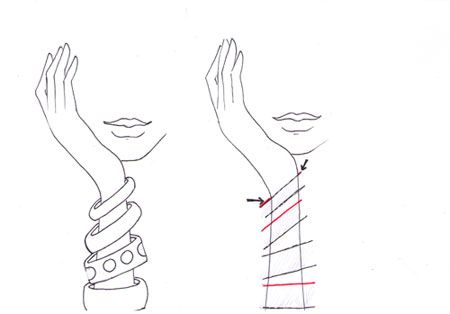 draw a bracelet up by Teya Bozhilova – How to draw a bracelet Bangles Drawing Sketch, How To Draw Bracelets, How To Draw A Bracelet, Jewelry Drawing Easy, How To Draw Jewelry, Bangle Drawing, Bracelets Drawing, Bracelet Illustration, Drawing Bracelet