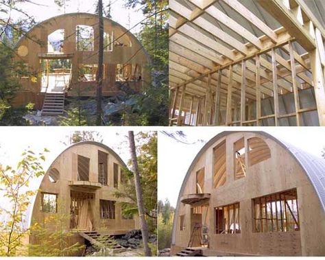 Quansa Hut Houses, Arched Homes, Quonset Hut Home, Earth Dome, House Types, Quonset Homes, Quonset Hut Homes, Hut House, Quonset Hut