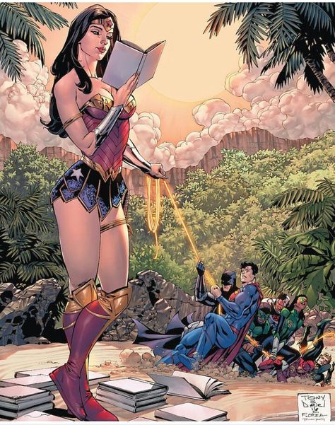 Wonder Woman Art, Univers Dc, Heroic Fantasy, Comic Characters, Superman Wonder Woman, Arte Dc Comics, Wonder Women, Bd Comics, Dc Memes