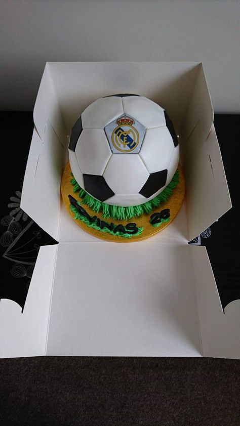 Football Ball Cake, Cristiano Ronaldo Birthday, Madrid Cake, Real Madrid Cake, Ronaldo Birthday, Soccer Ball Cake, Ball Cake, Lego Cake, Inter Miami