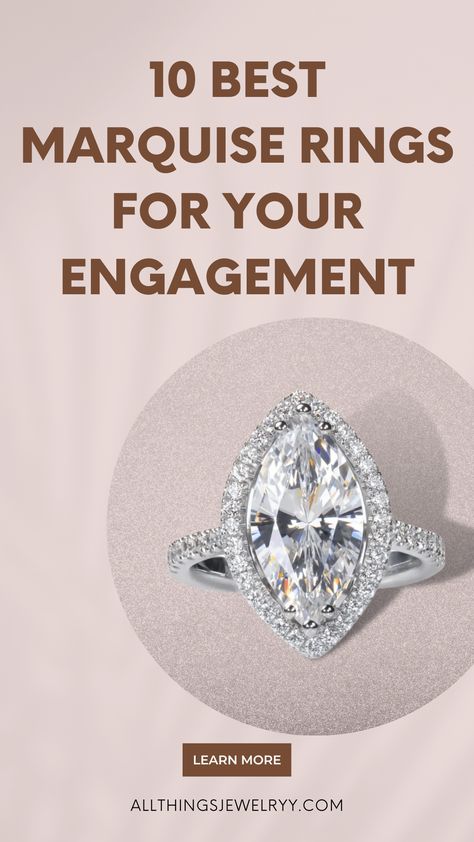 Are you looking for a unique engagement ring? In this guide, we're sharing some marquise cut engagement rings and how to choose the best one. Marquee Diamond Engagement Ring, Settings For Marquise Diamonds, Marquee Diamond Rings, Marquise Rings, Gold Marquise Ring, Marquise Cut Diamond Engagement Rings, Marquise Cut Rings, Marquise Cut Engagement Ring, Types Of Gems