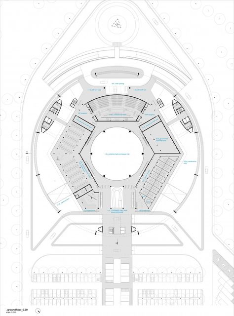 Conference Center Reconstruction Second Prize Winning Proposal / PPMS Arquitetos Associados Conference Center Floor Plan, Conference Centre Floor Plan, Dune Movie Architecture, Auditorium Plan Architecture, Sanaa Serpentine Pavilion, Serpentine Pavilion Herzog De Meuron, Prize Winning, Conference Center, Win Prizes