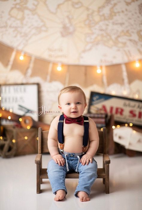 Diy Kids Chair, Let Your Dreams Take Flight, Ruangan Studio, Prop Photography, Birthday Props, Rustic Wooden Bench, Baby Boy Photography, Toddler Photography, White Panel