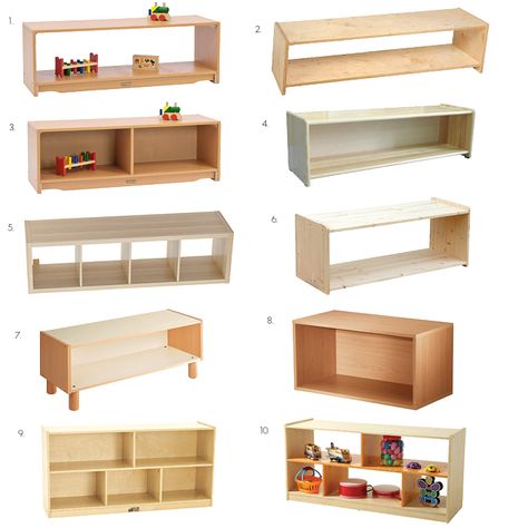 Toddler Shelves, Montessori Toy Shelf, Montessori Toddler Rooms, Baby Shelves, Montessori Infant Room, Montessori Shelf, Montessori Bedroom, Montessori Playroom, Baby Playroom