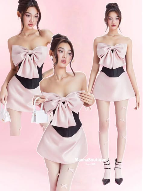 Pink Color Outfits, Dr Dresses, Cute Pink Dress, Preformance Outfits, Pose Fotografi, Pink Mini Dress, Ootd Inspo, Easy Trendy Outfits