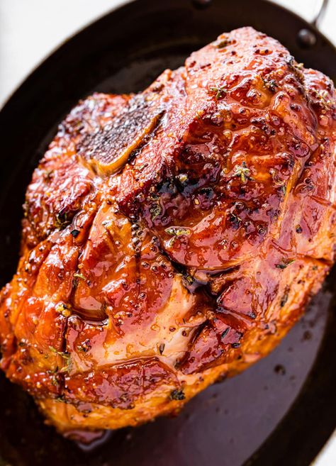 How Long to Cook a Ham Recipe (Baked with Glaze) How Long Do You Cook A Ham In The Oven, How Long To Cook Ham In Oven, Ham Oven Recipes, Shank Ham Recipes Ovens, Cook Ham In Oven, Bone In Ham Recipes Ovens, Oven Baked Ham, Recipes With Cooked Ham, Cook A Ham