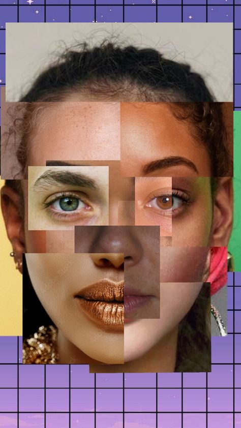 #face #collage Collage Of People Faces, Magazine Face Collage, Collage Of Faces, Digital Collage Aesthetic, Face Collage Photography, Collage Faces Art, Collage Person, Face Collage Art, Fragmented Faces