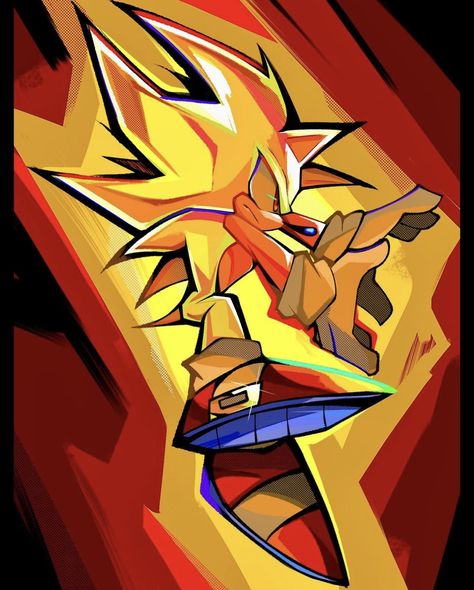 Super Sonic Art, Super Shadow, How To Draw Sonic, Blender Models, Sonic Heroes, Super Sonic, Screen Savers Wallpapers, Sonic Characters, Sonic Fan Characters