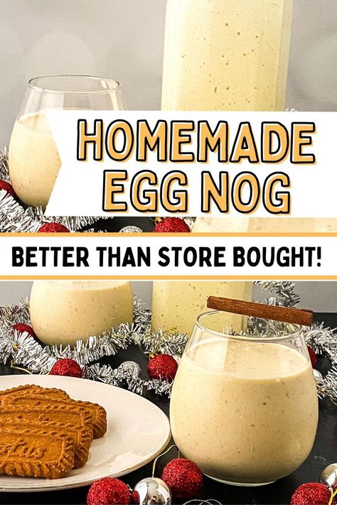 Eggnog With Alcohol, Easy Eggnog Recipe, Eggnog Rezept, Homemade Egg Nog, Eggnog Recipe Spiked, Egg Nog Recipe Easy, Egg Nog Recipe, Homemade Eggnog Recipe, Alcoholic Eggnog