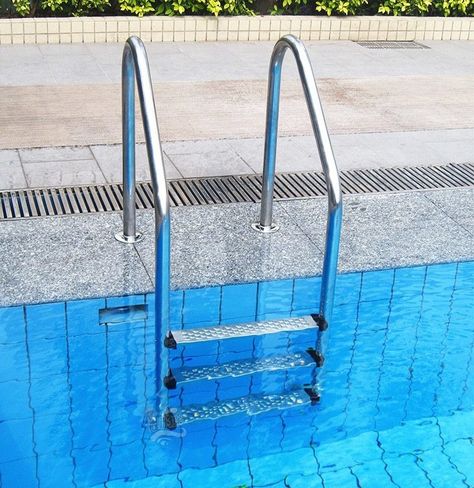 Pool ladders comes in various styles, patterns and designs, these Swimming Pool Ladders are widely used in various swimming pools. Pool steps are meant for above-ground or in-ground pools, The Swimming Pool Ladder is mounted on the edge of the pool for the swimmers up and down the ladder. Above Ground Pool Ladders, Swimming Pool Steps, Swimming Pool Ladders, Railing Tangga, Swimming Pool Equipment, Step Treads, Pool Ladder, Pool Steps, Above Ground Swimming Pools