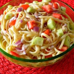 Linguine Salad Linguine Salad, Linguini Salad, Spaghetti Pasta Salad, Linguine Recipes, Linguine Pasta, Favorite Salad, Summer Pasta Salad, Pasta Salad Recipe, Italian Salad