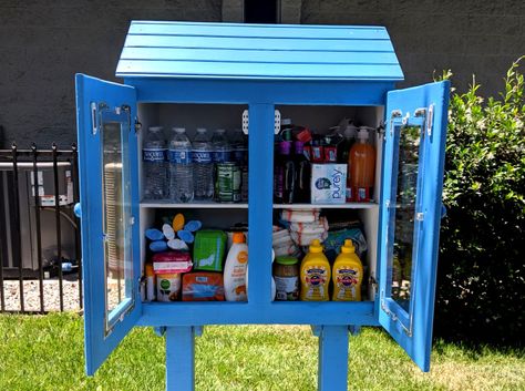 Blessing Box Food Pantry, Canned Food Dispenser, Free Food Pantry, Community Pantry, Blessing Boxes, Solarpunk Aesthetic, Little Free Pantry, American Legion Auxiliary, Free Pantry