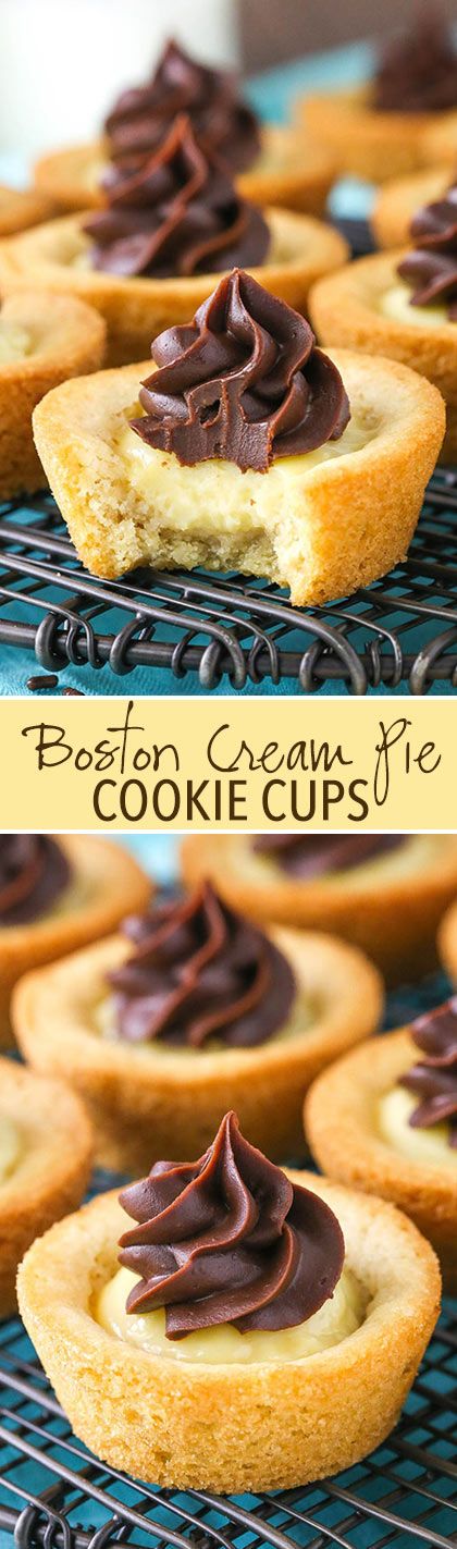 Graham Pie, Autumn Favorites, Cookie Bowls, Cookie Cups Recipe, Graham Cracker Cookies, Easy Chocolate Desserts, Pie Cookies, Cracker Cookies, Boston Cream Pie