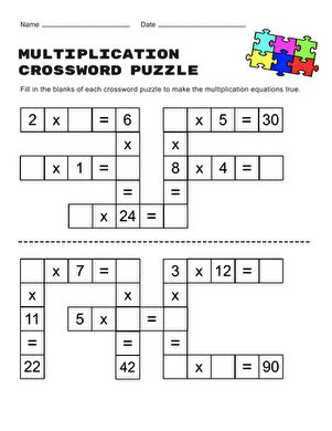 Next stop: Pinterest Multiplication Crossword Puzzles, Maths Puzzles For Class 4, Math Multiplication Worksheets, Math Coloring Worksheets, 3rd Grade Math Worksheets, Kindergarten Phonics Worksheets, Math Sheets, Math Charts, Math Multiplication