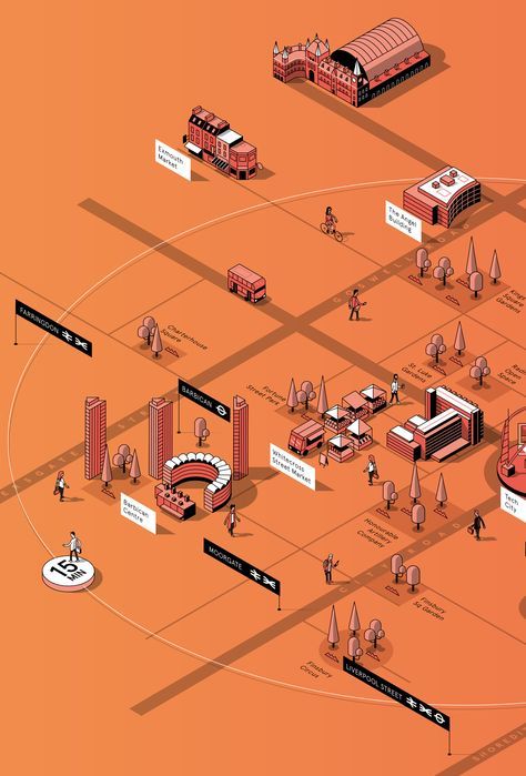 I was commissioned by the Stepladder agency to develop a London Map for the SPECTRUM building. The goal was to representate the sourronded area adding severals famous places.I work with an isometric linear style, that suits perfectly with the brief. Virtual Room, Isometric Map, System Map, Infographic Map, General Ideas, Map Graphic, Isometric Art, London Map, Isometric Design