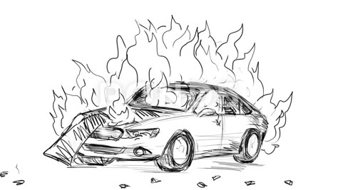 Car Exploding Big Explosion Drawing 2D Animation Stock Footage #AD ,#Big#Explosion#Car#Exploding Burning Cop Car Drawing, Car On Fire Drawing, Destroyed City Drawing, Accident Drawing, Crash Drawing, Car Explosion, Explosion Drawing, Car On Fire, Big Explosion