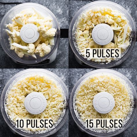 how do you make cauliflower rice- step by step photos of processing it in the food processor Making Cauliflower Rice, Cauliflower Fried Rice Recipes, Food Processor Uses, Recipe Cauliflower, Quotes Food, Parmesan Cauliflower, Pictures Of Food, Food Recipes Easy, How To Make Cauliflower