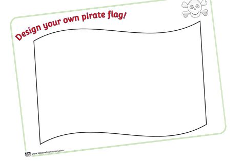 FREE Design a Pirate Flag Early Years (EYFS) Printable Resource — Little Owls Resources - FREE EYFS/Early Years Printable Download Resources Pirate Flag Craft, Pirate Printables Free Templates, Flag Template Free Printable, Beach Eyfs, Eyfs Pirates, Pirates Eyfs, Pirate Flag Design, Pirate Crafts Preschool, International Language Day