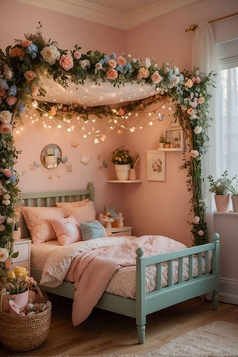 Canopy Bed Bedroom Ideas Toddler Bedroom Girl, Personal Retreat, Toddler Girl Room, Toddler Room Decor, Kids Bedroom Inspiration, Toddler Bedrooms, Girl Bedroom Decor, Bedroom Refresh