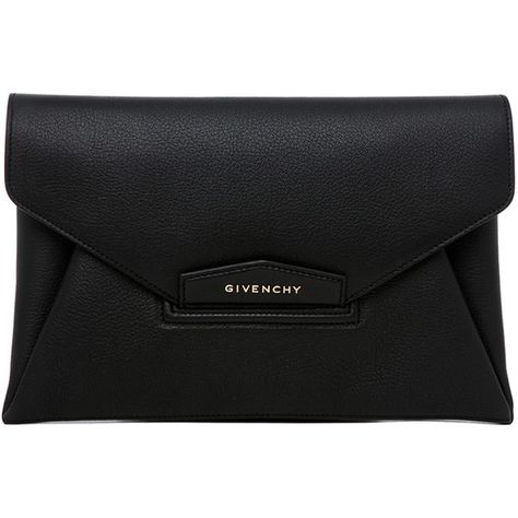 GIVENCHY Antigona Envelope Clutch in Black ($1,280) ❤ liked on Polyvore Envelope Clutch Purse, Leather Envelope Clutch, Givenchy Handbags, Givenchy Antigona, Real Leather Handbags, Envelope Clutch Bag, Leather Envelope, Givenchy Bag, Genuine Leather Purse