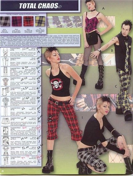 spring 2002 lip service catalog 2000s goth culture punk clothing magazine spread grunge y2k fashion aesthetic alternative insp Capris Outfit Aesthetic, 2000s Capris Outfit, Capri Pants Outfits Y2k, Mall Punk, 2000s Alternative Fashion, 2000s Capris, 2000s Fashion Magazine, Service Catalog, Y2k Capris