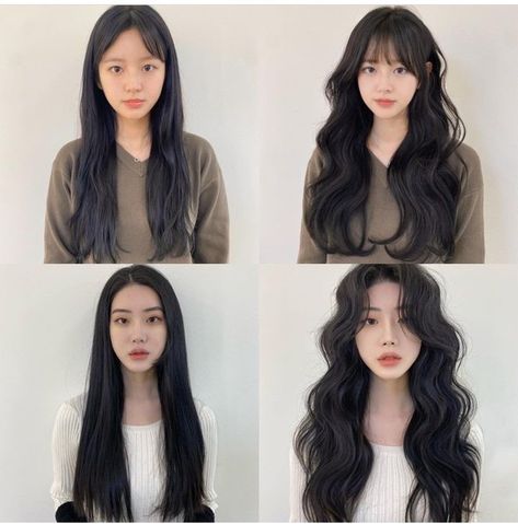 Curly Korean Hair, Wavy Hair Korean, Asian Hair Perm, Curly Asian Hair, Korean Wavy Hair, Big Waves Hair, Long Hair Perm, Korean Hairstyles, Wavy Hairstyles Medium