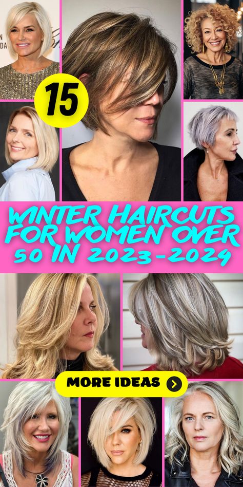 Transform your look with winter hair magic! Our icy tones and cool hues capture the essence of the season, making your hair the centerpiece of winter beauty. Let your hair sparkle like snowflakes. ❄️✨ #WinterHairMagic #IcyBlondeBeauty Hair Cuts For Over 50 Medium Length, Fine Flat Hair Haircuts 2023, New Hair Cut2023, Hair Styles For Medium Length 2023 Women, Medium Haircut Ideas For Women, Medium Length Bob Haircuts For Women, Women’s Hair Cuts Medium, Long Bob Haircuts For Thick Hair Shoulder Length Medium Layered, Newest Hairstyles 2023