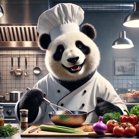 Cooking up some panda-tastic dishes! 🐼👨‍🍳✨ #MasterChefPanda #GourmetCooking #PandaInTheKitchen #makedeliciousmoments What's the most adventurous dish you've ever cooked? Let's swap recipes! 🍲🥗🍜 Cooking Panda, Cartoon Designs, Gourmet Cooking, Grafic Design, Panda Bear, Cartoon Design, Coffee, Funny, Animals