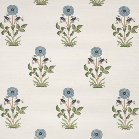 Colonial Wallpaper, Block Print Wallpaper, Wallpaper Sky, Wedgwood Blue, Grasscloth Wallpaper, Print Wallpaper, Commercial Design, Textile Prints, Fabric Wallpaper