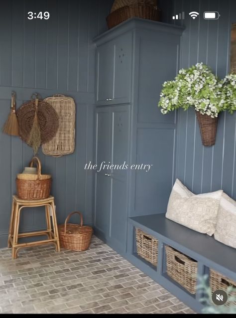 Entrance Boot Room, Small Boot Room Ideas, Boot Room Ideas, Mudroom Closet, Entry Hallway, Boot Room, Room Color Schemes, Entrance Hall, Mountain Home