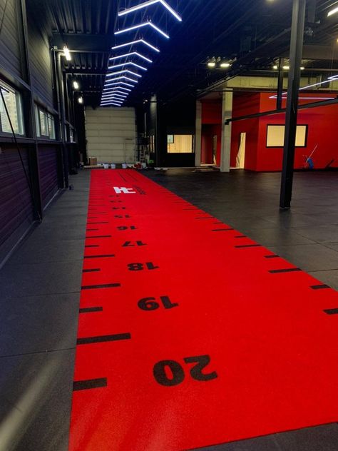 Black And Red Gym Interior, Commercial Gym Design, Gym Lighting, Gym Design Interior, Basement Gym, Gym Poster, Indoor Gym, Gym Interior, Gym Art