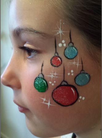 Easy Christmas Face Painting Ideas, Holiday Face Paint, Bridesmaid Smokey Eye, Kids Face Painting Easy, Painting For Christmas, Easy Face Painting, Christmas Face Painting, Fall Wedding Makeup, Cheek Art