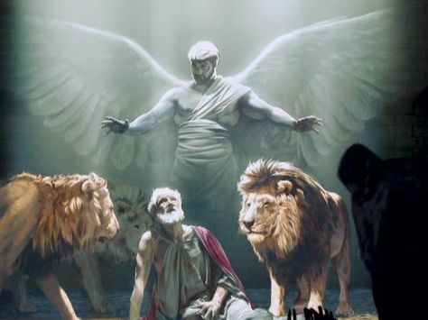 this is a great painting of the protection Daniel had while in the lions den Daniel In The Lions Den, Daniel In The Lion's Den, Bible Tattoos, Daniel And The Lions, Scripture Images, Christian Graphics, Lion's Den, God Is Amazing, Bible Images