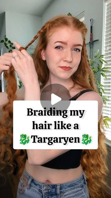 Ryan Terhune on Instagram: "We're having a HotD Girl Summer 🐉⚔️✨   Targaryen hairstyles all day EVERY day!! #hotd #houseofthedragon #rhaenyratargaryen #targaryen #daenerystargaryen #gameofthrones #fantasyhair #longhair #hairtutorial" Daenerys Targaryen Braids, Daenerys Targaryen Hair Tutorial, Native Braids, Targaryen Braids, Daenerys Targaryen Braid, Targaryen Hairstyles, Game Of Thrones Hairstyles, Daenerys Targaryen Hair, Targaryen Hair